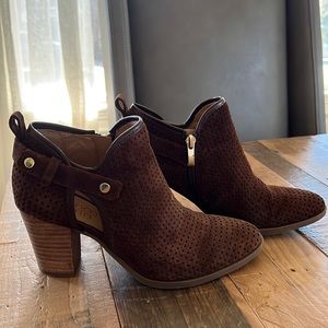 Dakota Perforated Suede Bootie size 6.5 only worn once, like new !